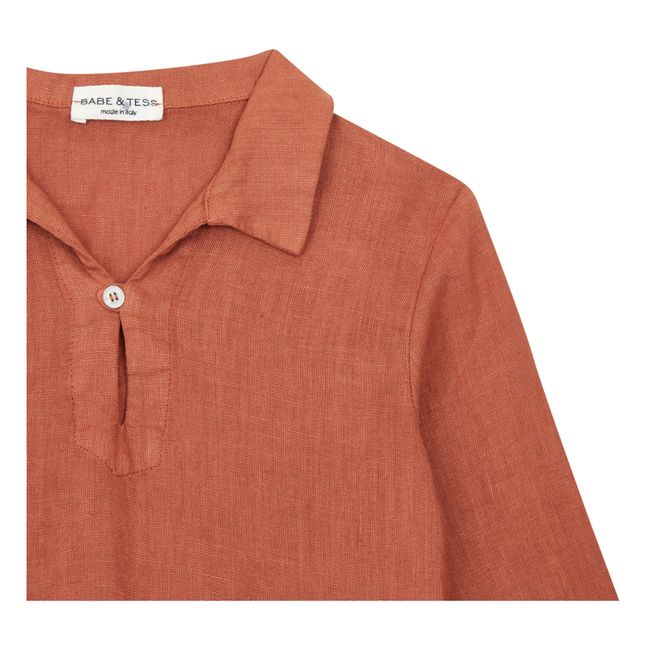 Linen Shirt | Rust