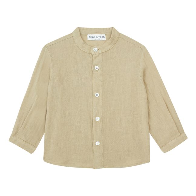 Linen Shirt | Taupe brown