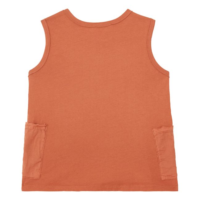 Tank top with pockets | Rust