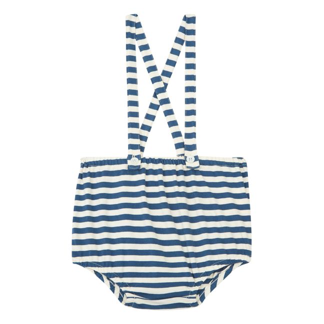 Bloomers with Striped Straps | Navy blue