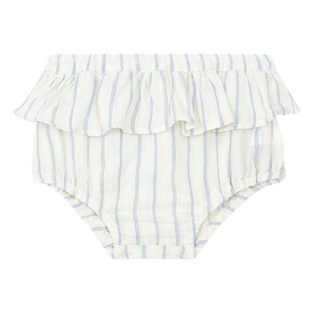 Bloomer mit Volants Gestreift | Blau