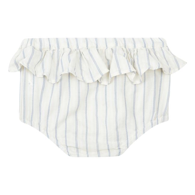 Striped Ruffled Bloomers | Blue