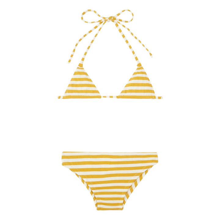 Bikini a rayas de punto jersey | Amarillo- Imagen del producto n°0