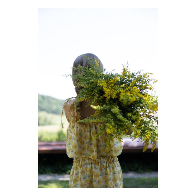 Top de tirantes Flores | Amarillo