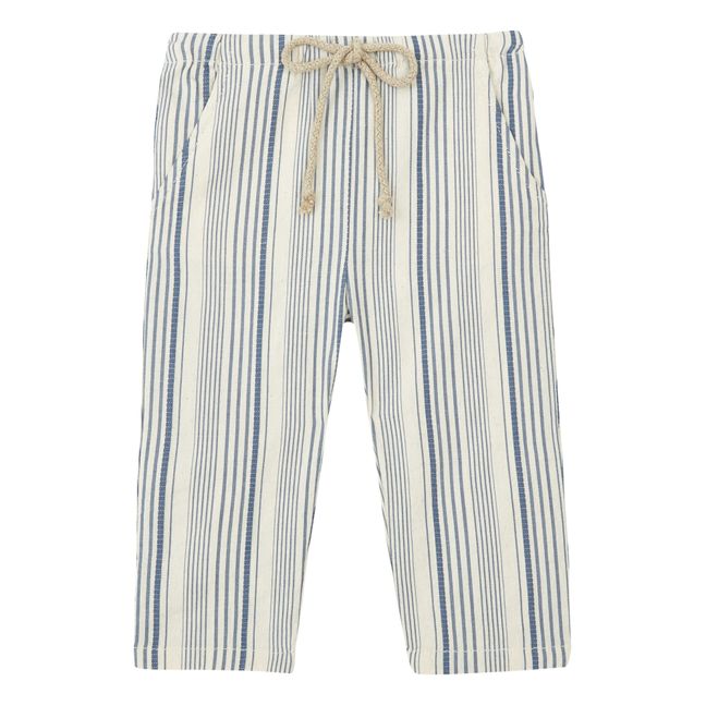 Pantalon Rayé | Bleu