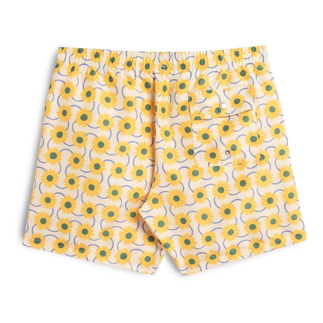 Short de Bain Radical Flower Recyclé | Jaune