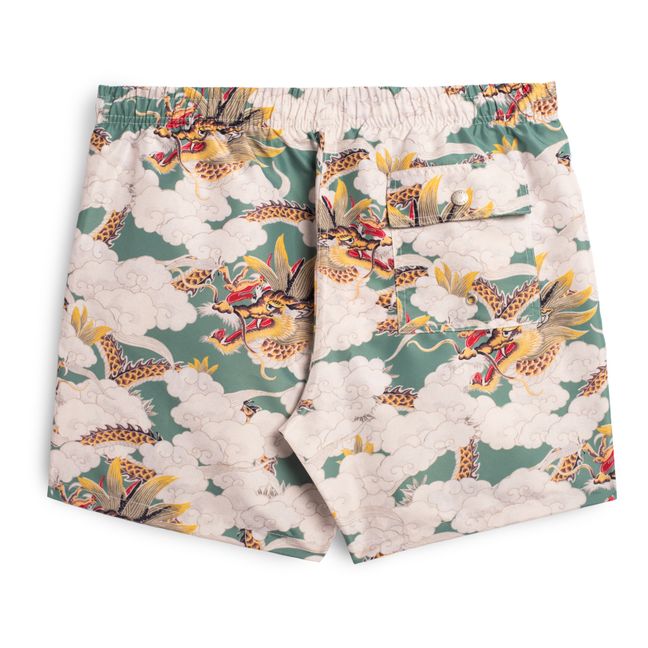 Above The Clouds Recycled Bath Shorts | Green