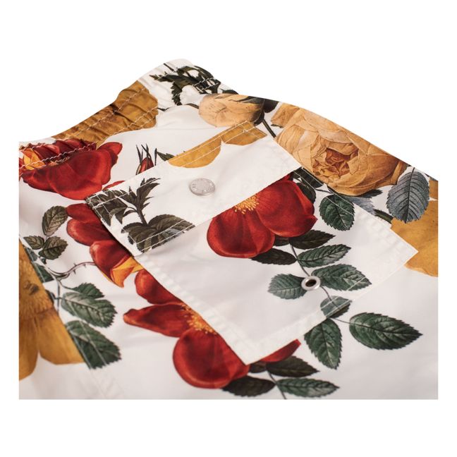 Pantaloncini da bagno, modello: Bouquet, in tessuto riciclato | Ecru