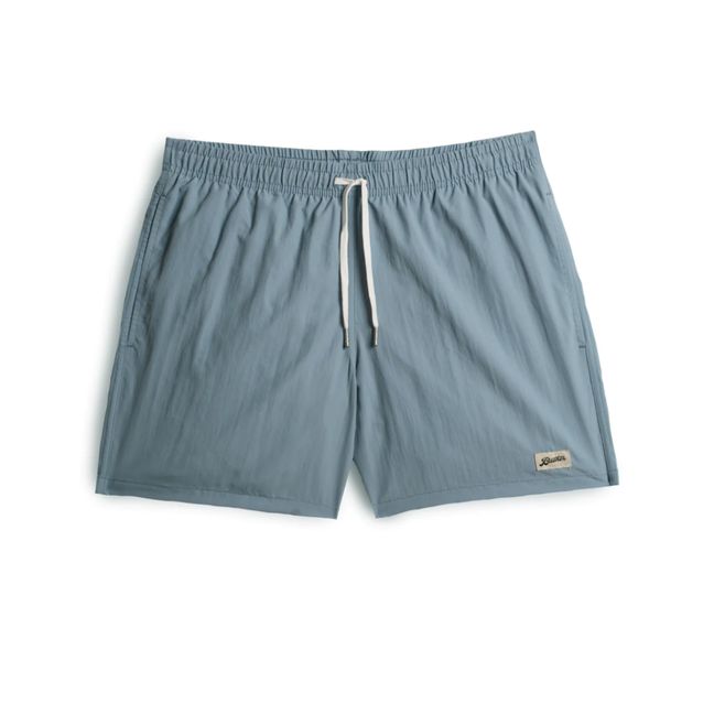 Pantaloncini del costume da bagno in tinta unita, in tessuto riciclato | Bleu stone