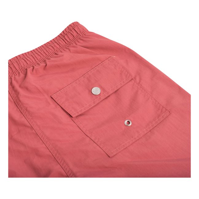 Pantaloncini del costume da bagno in tinta unita, in tessuto riciclato | Rosso
