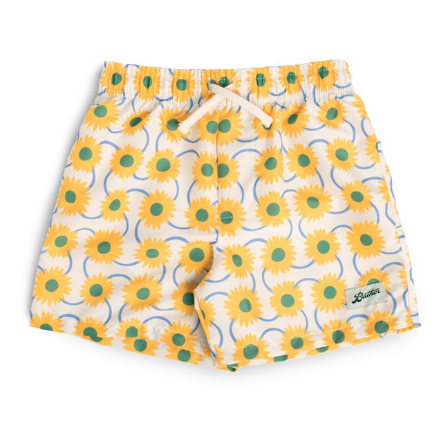 Recycled Flower Swim Shorts | Yellow