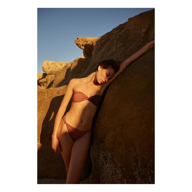 Bañador Bandeau Bicolor | Chocolate
