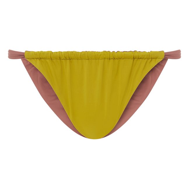 Braga de bikini reversible con volantes | Marrón