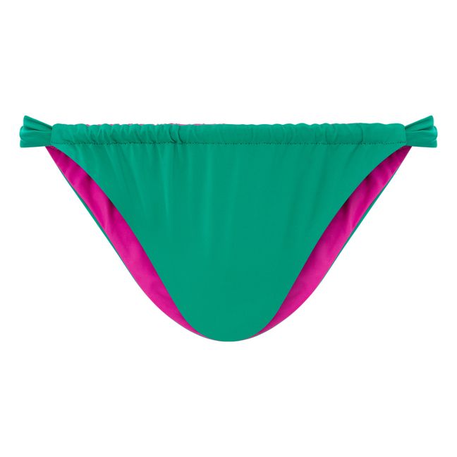 Braga de bikini reversible con volantes | Verde esmeralda