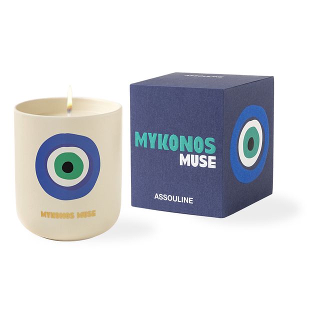 Mykonos Muse Ceramic candle | Blue