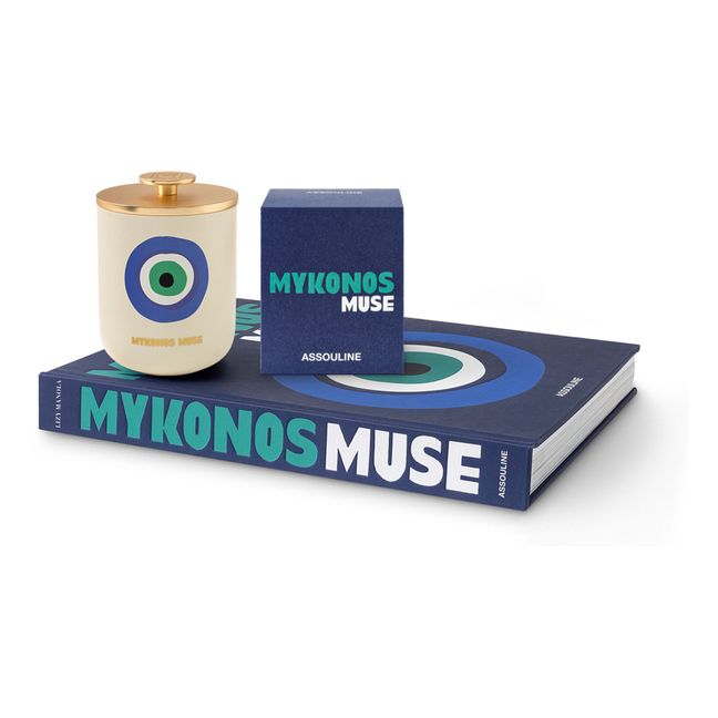Bougie en céramique Mykonos Muse | Blu