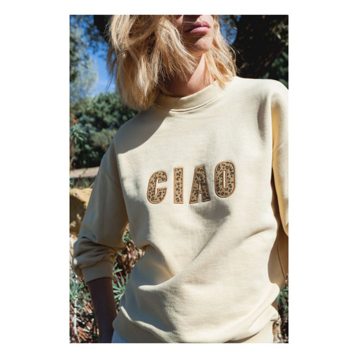 Marine Organic Cotton Sweatshirt - Women’s Collection  | Crema- Imagen del producto n°2