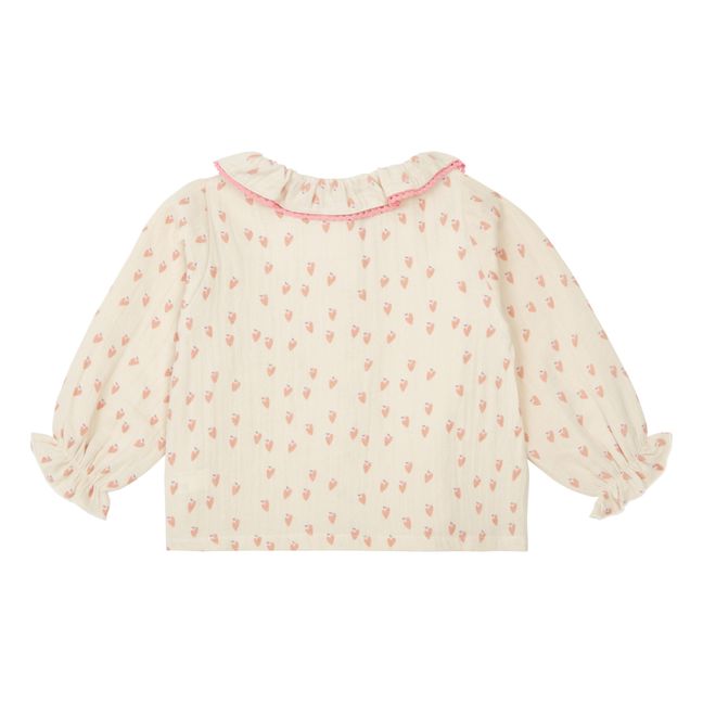 Blouse Gaze de Coton Cœurs Bianca | Blanc