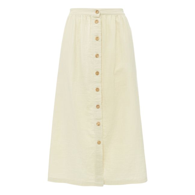 Minette Cotton Gauze Midi Skirt - Women’s Collection | Ecru