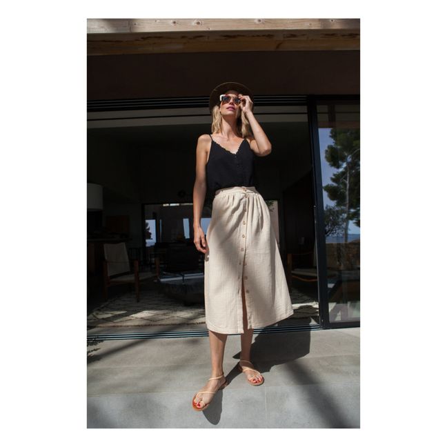 Minette Cotton Gauze Midi Skirt - Women’s Collection | Crudo