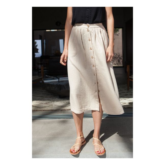 Minette Cotton Gauze Midi Skirt - Women’s Collection | Crudo