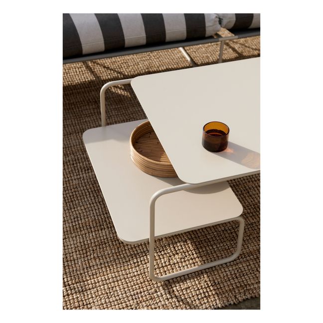 Level Outdoor Coffee Table | Blanc/Écru
