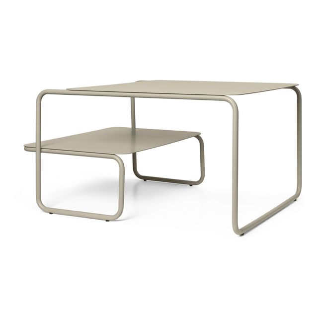 Tavolino basso, modello: Level, da esterno | Blanc/Écru