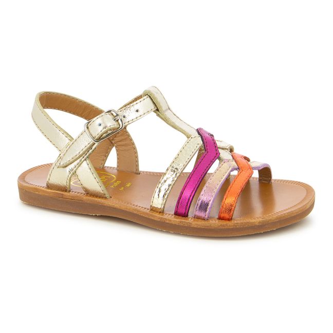 New Salome Plagette Sandals | Gold