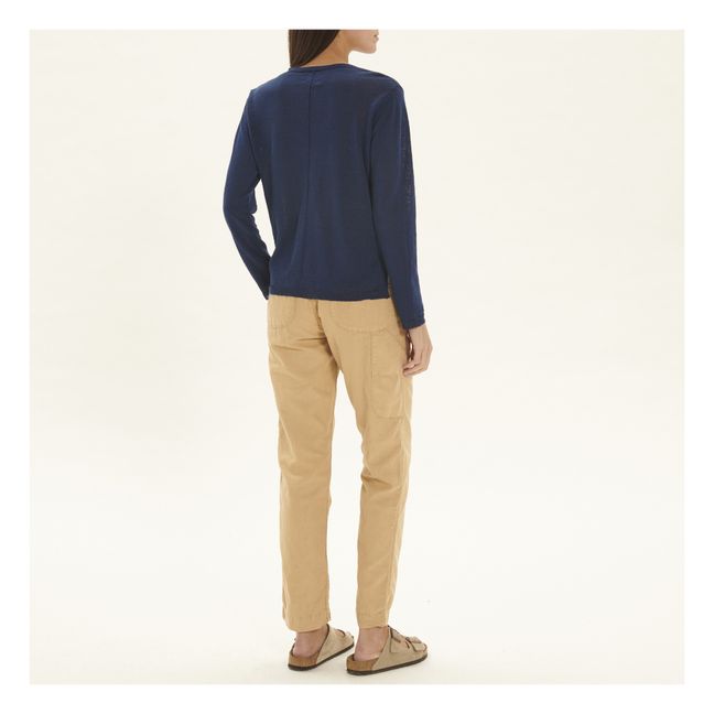 Mirka Linen Sweater | Azul Marino
