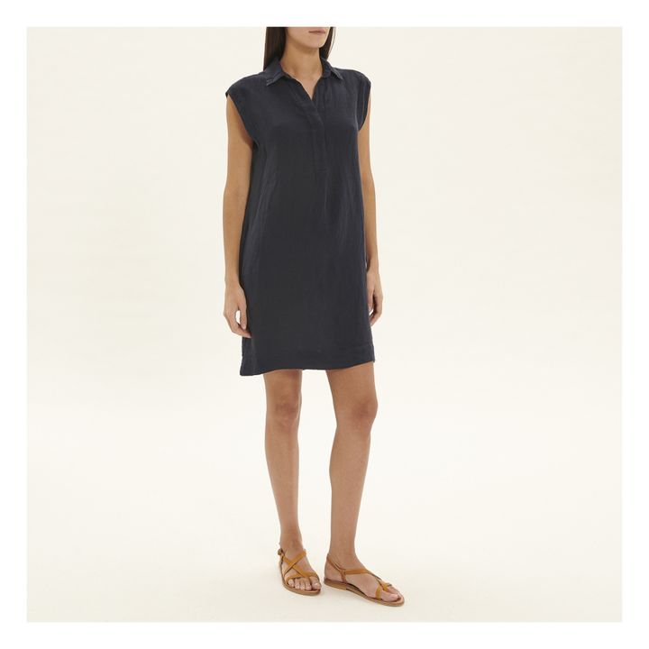 Rising Linen Dress | Azul Noche- Imagen del producto n°1