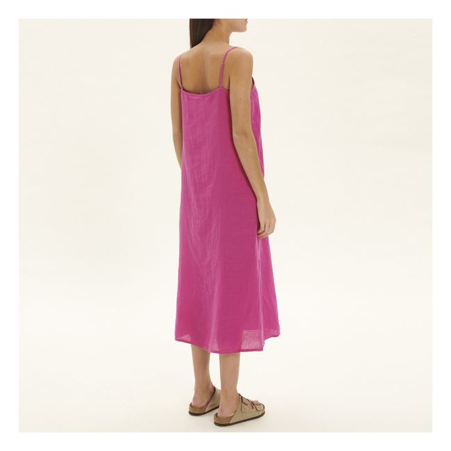 Rubine Linen Dress | Fuscia