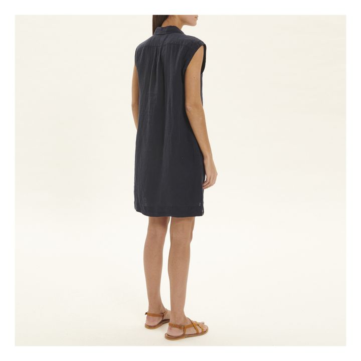 Rising Linen Dress | Azul Noche- Imagen del producto n°2