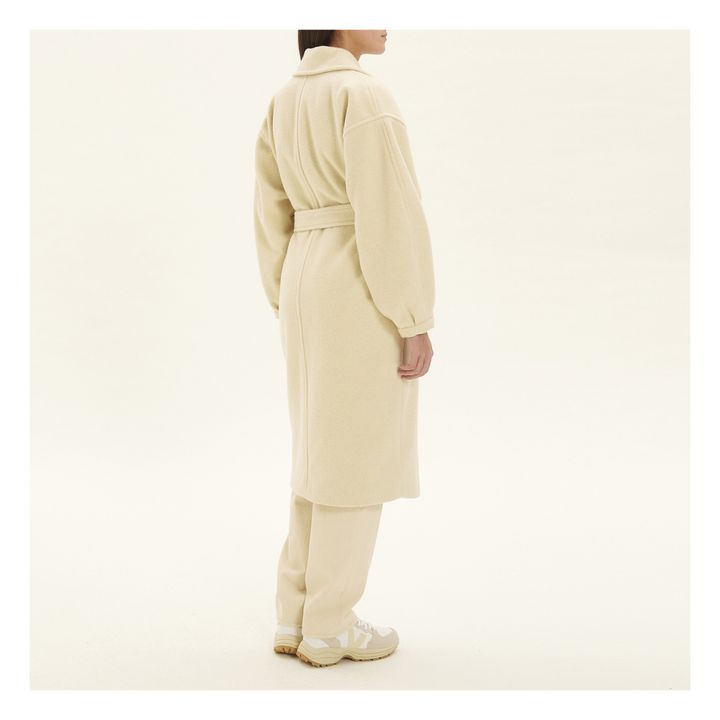 Karabay Belted Wool Coat | Ecru- Immagine del prodotto n°3