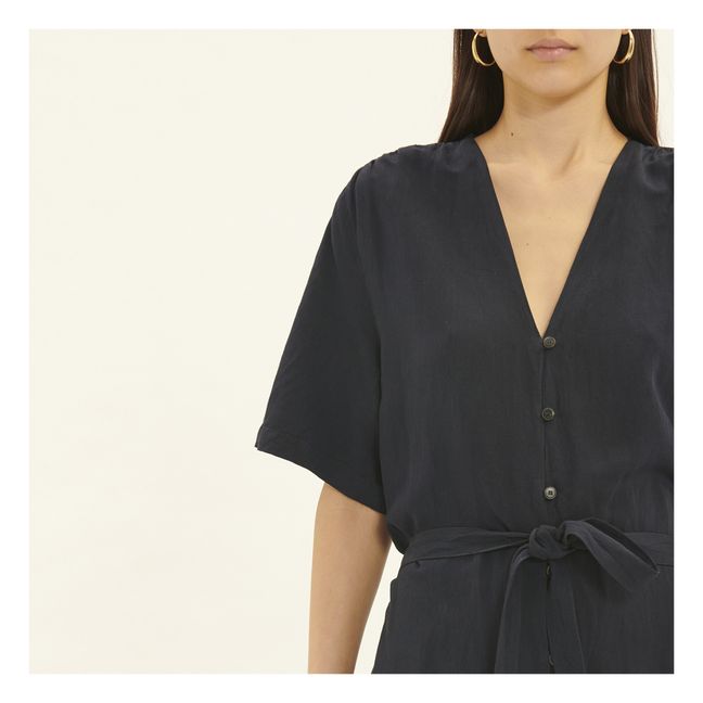 Geknöpfter Overall | Navy
