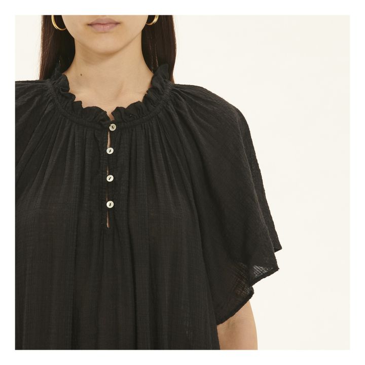 Diane Bubble Crepe Dress | Negro- Imagen del producto n°4