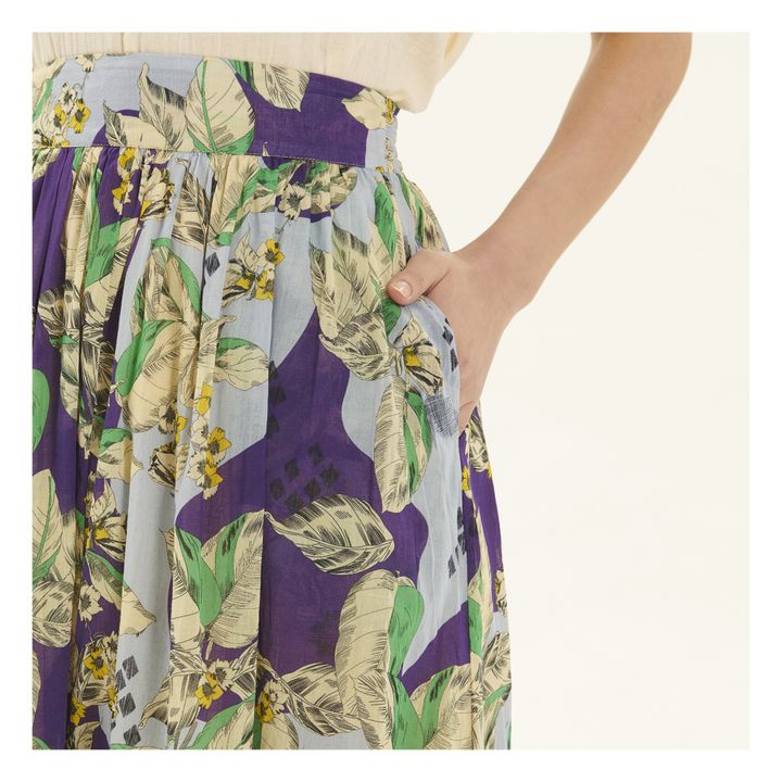 Claude Floral Skirt | Viola- Immagine del prodotto n°4