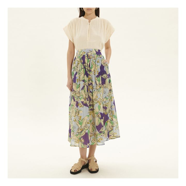 Claude Floral Skirt | Viola- Immagine del prodotto n°1