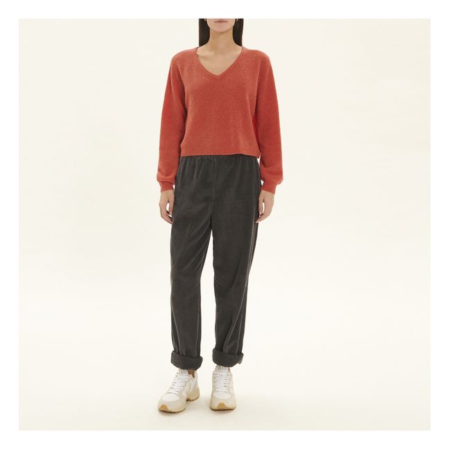 Razpark Wool V-Neck Sweater | Rosso