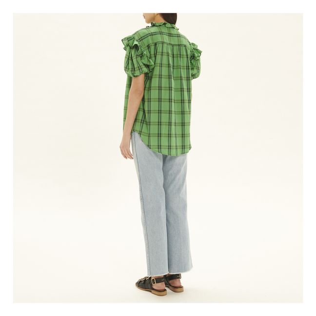 Sweety Checked Blouse | Verde