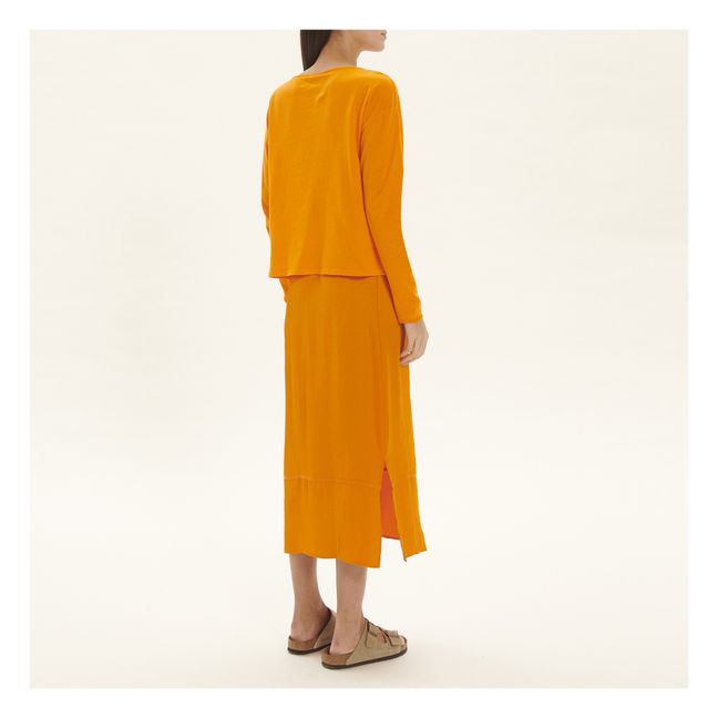 Aksun Long Sleeve Crew Neck T-Shirt | Orange