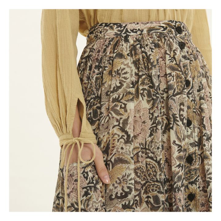 Boa Floral Print Skirt | Ecru- Immagine del prodotto n°4