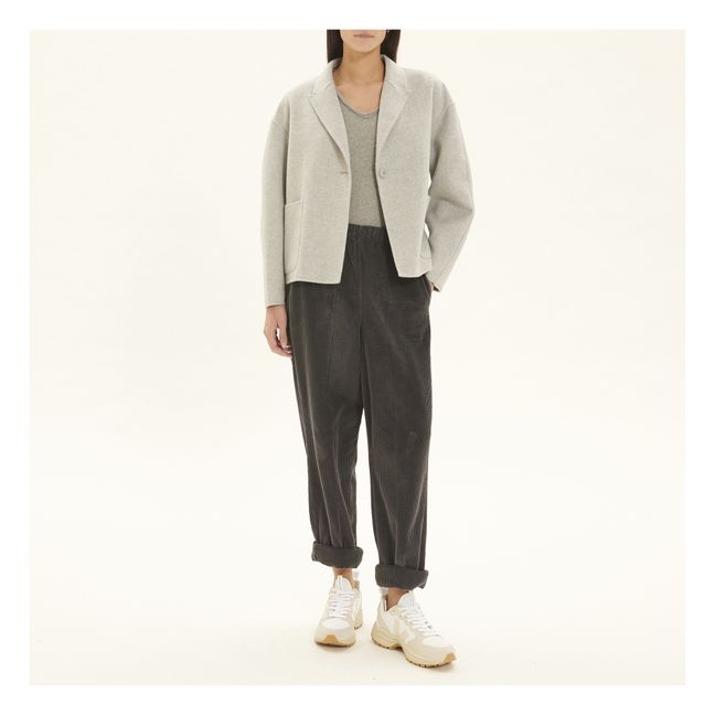 Dadoulove Short Wool Coat | Light eather grey
