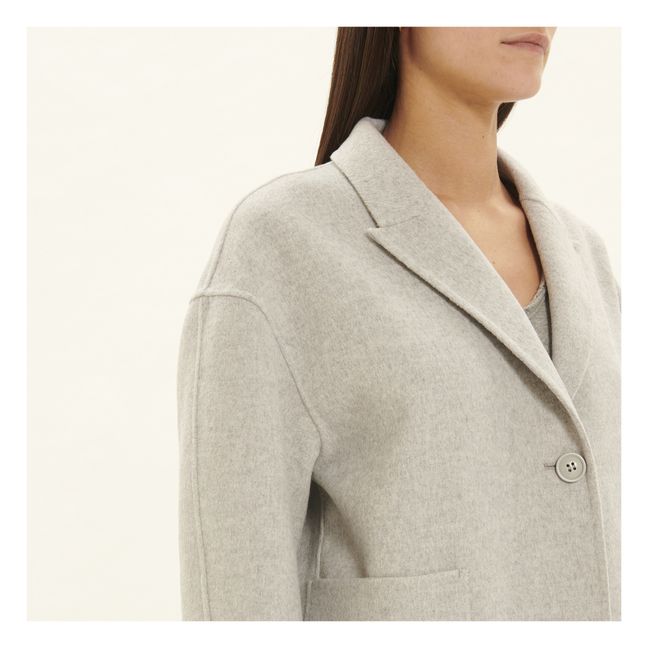 Dadoulove Short Wool Coat | Light eather grey