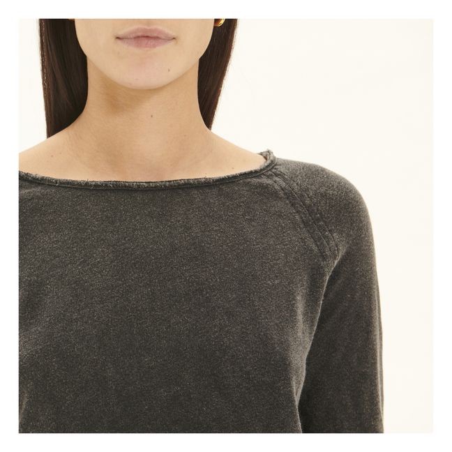 Sonoma Long Sleeve Boat Neck T-Shirt | Nero
