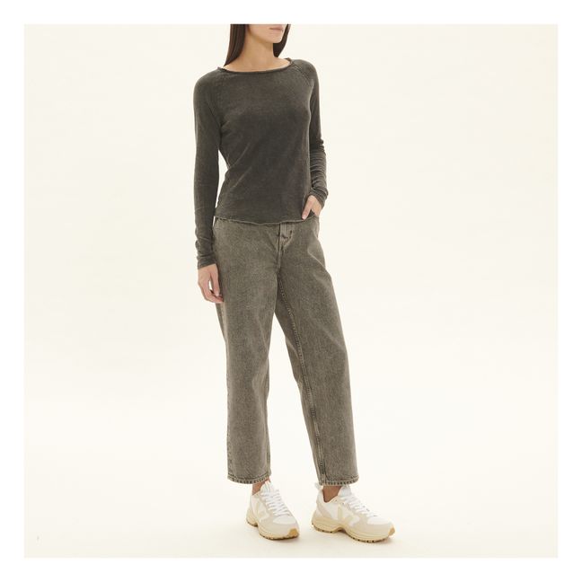 Sonoma Long Sleeve Boat Neck T-Shirt | Nero