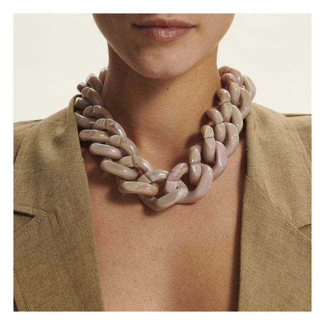 Collier Flat Chain | Gris taupe