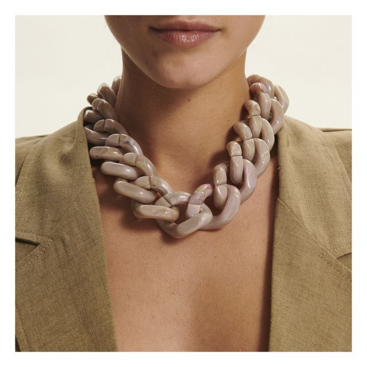 Flat Chain Necklace | Grigio talpa- Immagine del prodotto n°1