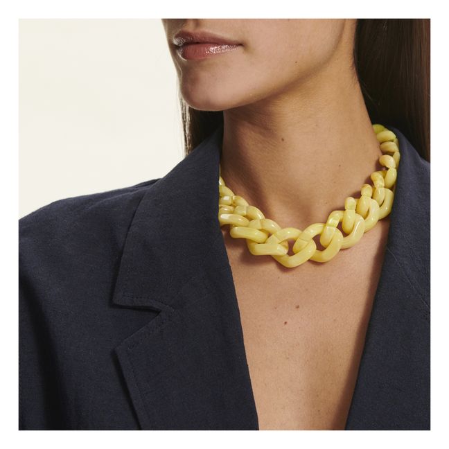 Flat Chain Marble Necklace | Amarillo