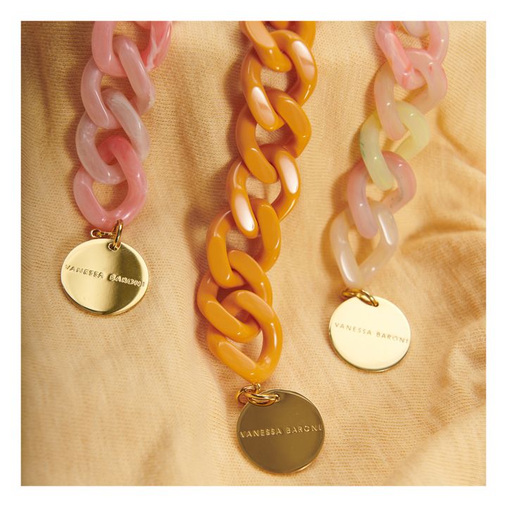 Regenbogen-Armband mit flacher Kette | Rosa- Produktbild Nr. 2