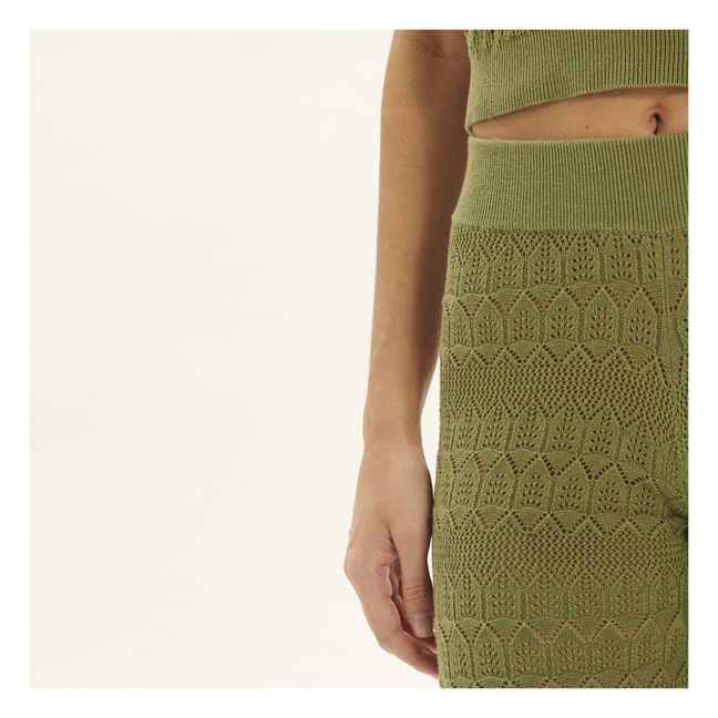 Openwork Pants | Verde oliva